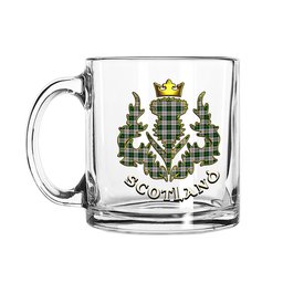 ScotsTee Shop Scottish Ross Arisaid Scotland Thislte Tartan Glass Mug