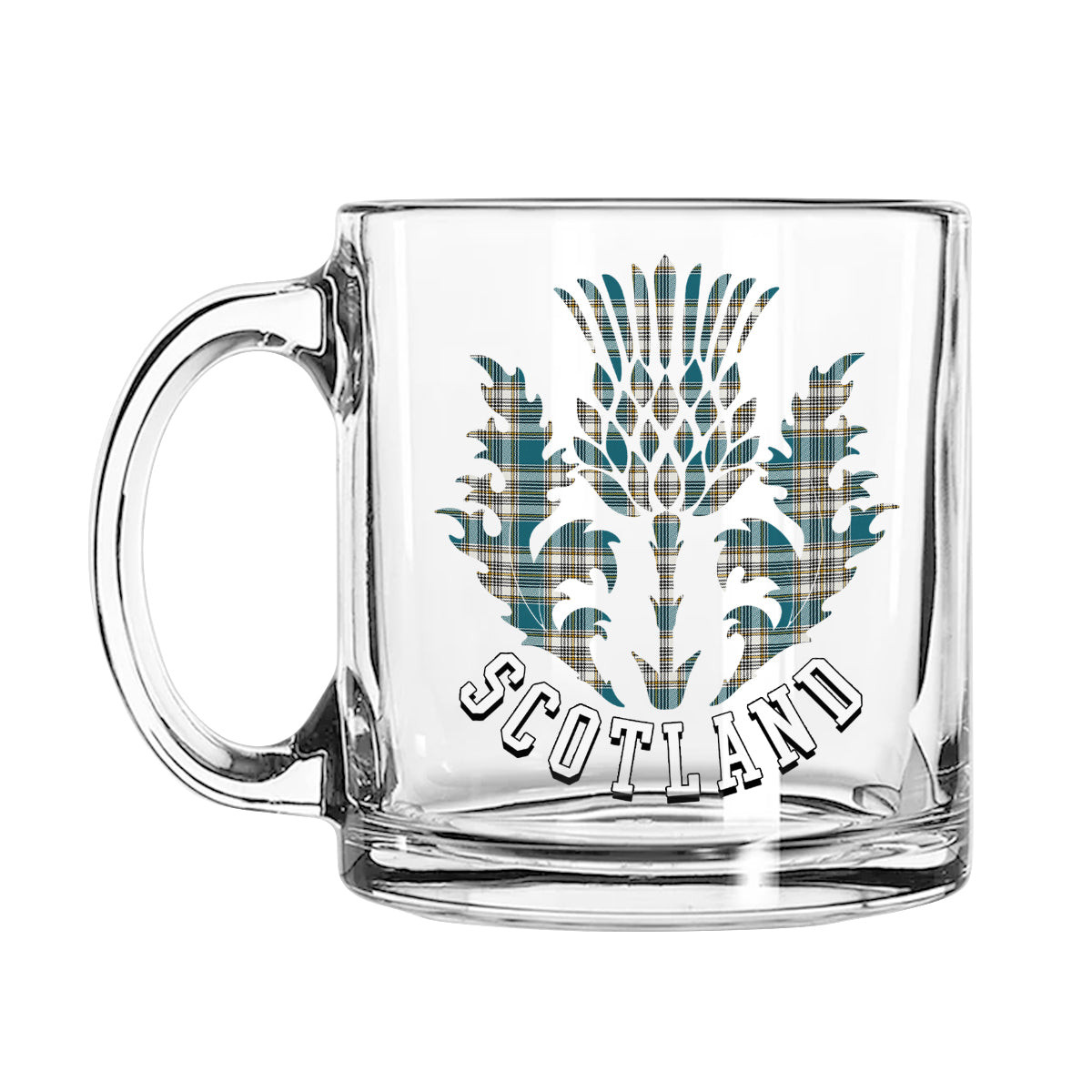 ScotsTee Shop Scottish Livingstone Dress Ancient Scotland Thislte Tartan Glass Mug