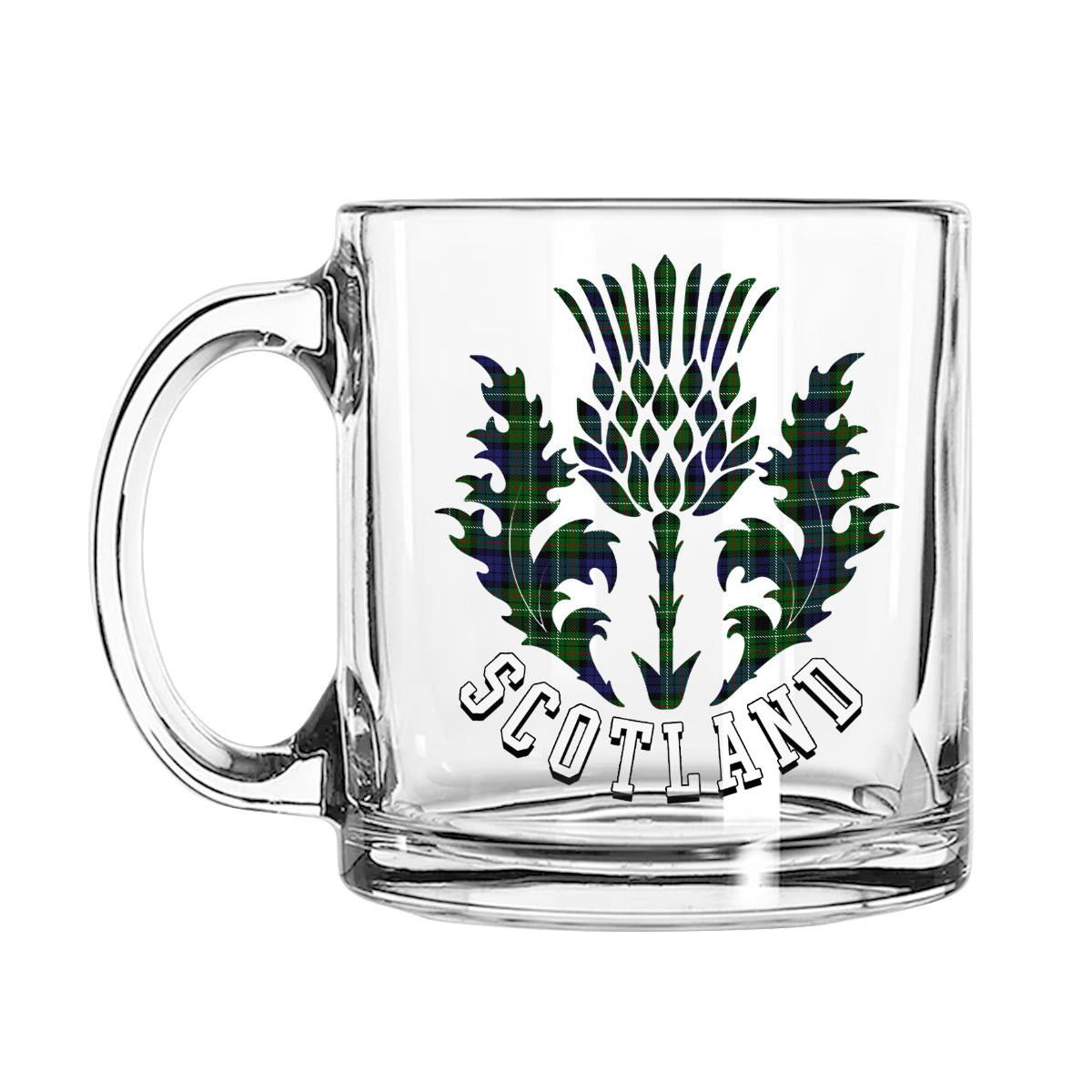 ScotsTee Shop Scottish Lloyd of Dolobran Scotland Thislte Tartan Glass Mug