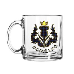 ScotsTee Shop Scottish Kennedy Irish Scotland Thislte Tartan Glass Mug