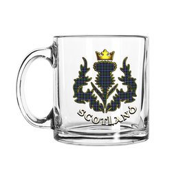 ScotsTee Shop Scottish McRae Hunting Modern Scotland Thislte Tartan Glass Mug