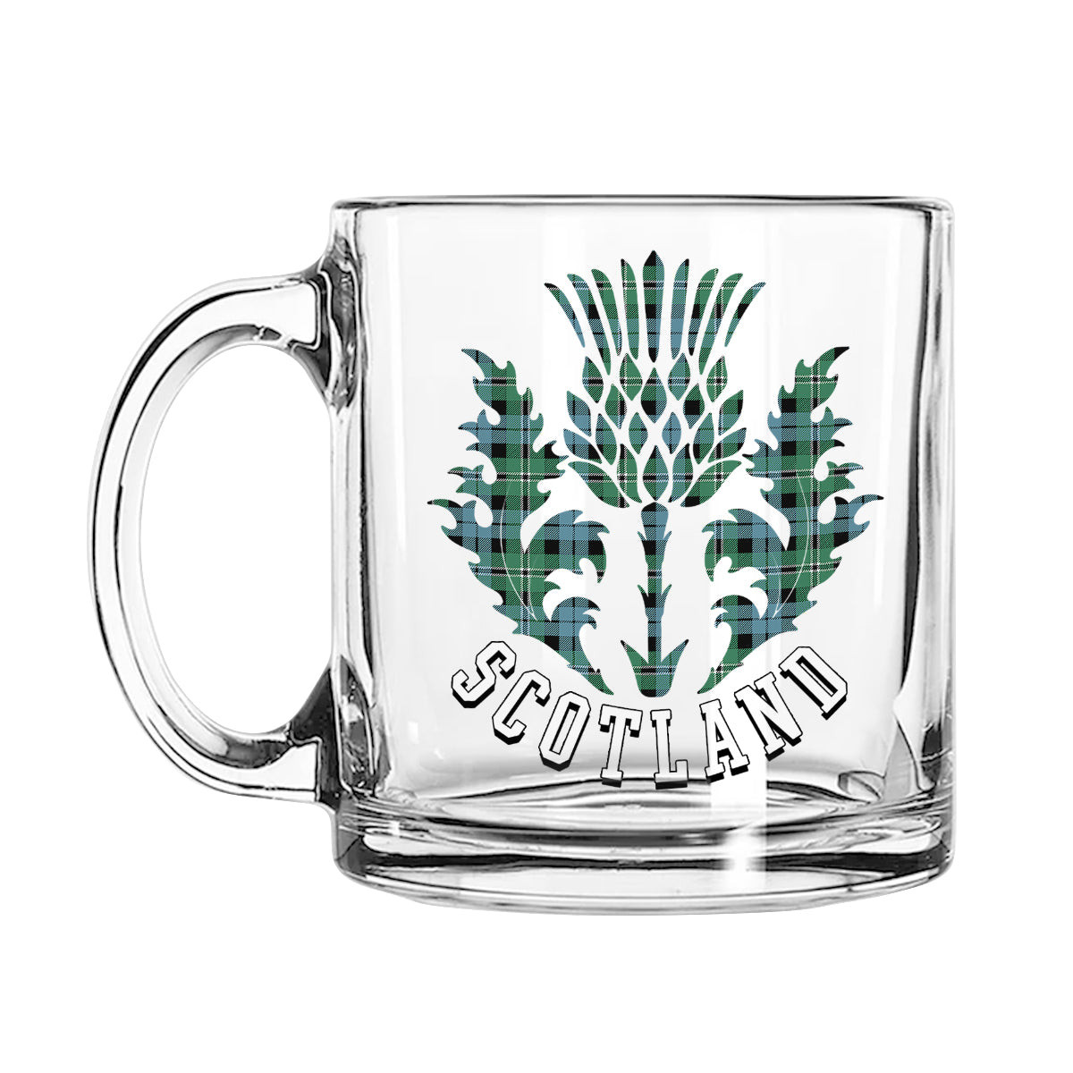 ScotsTee Shop Scottish Melville Modern Scotland Thislte Tartan Glass Mug