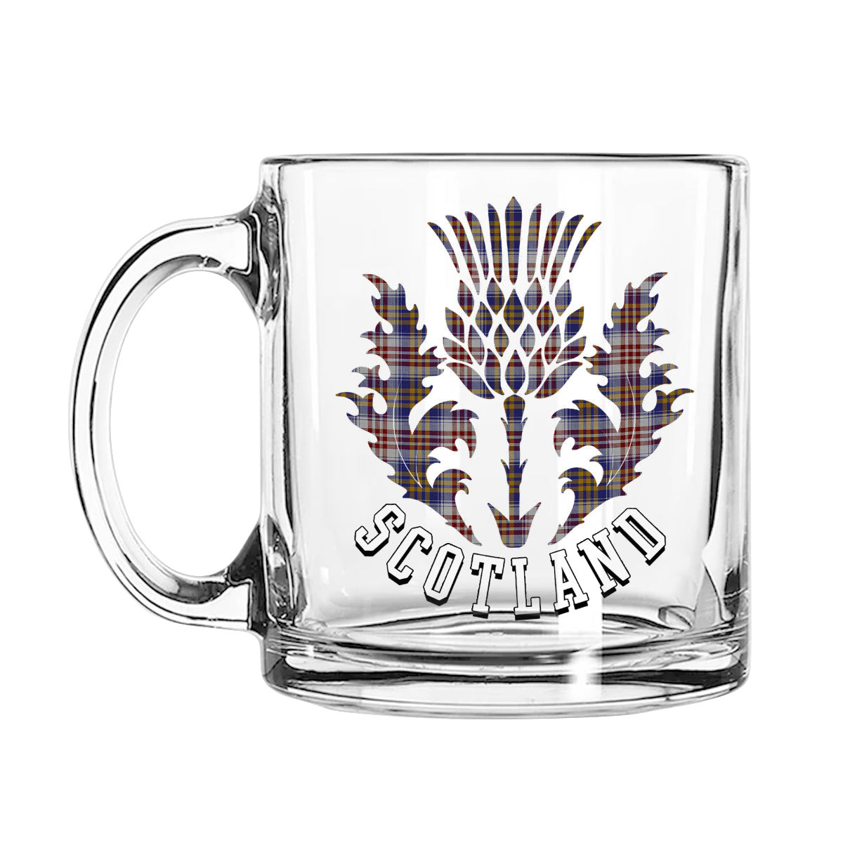 ScotsTee Shop Scottish Lysaght Dress Scotland Thislte Tartan Glass Mug