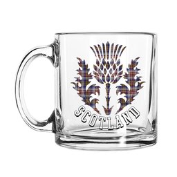 ScotsTee Shop Scottish Lysaght Dress Scotland Thislte Tartan Glass Mug