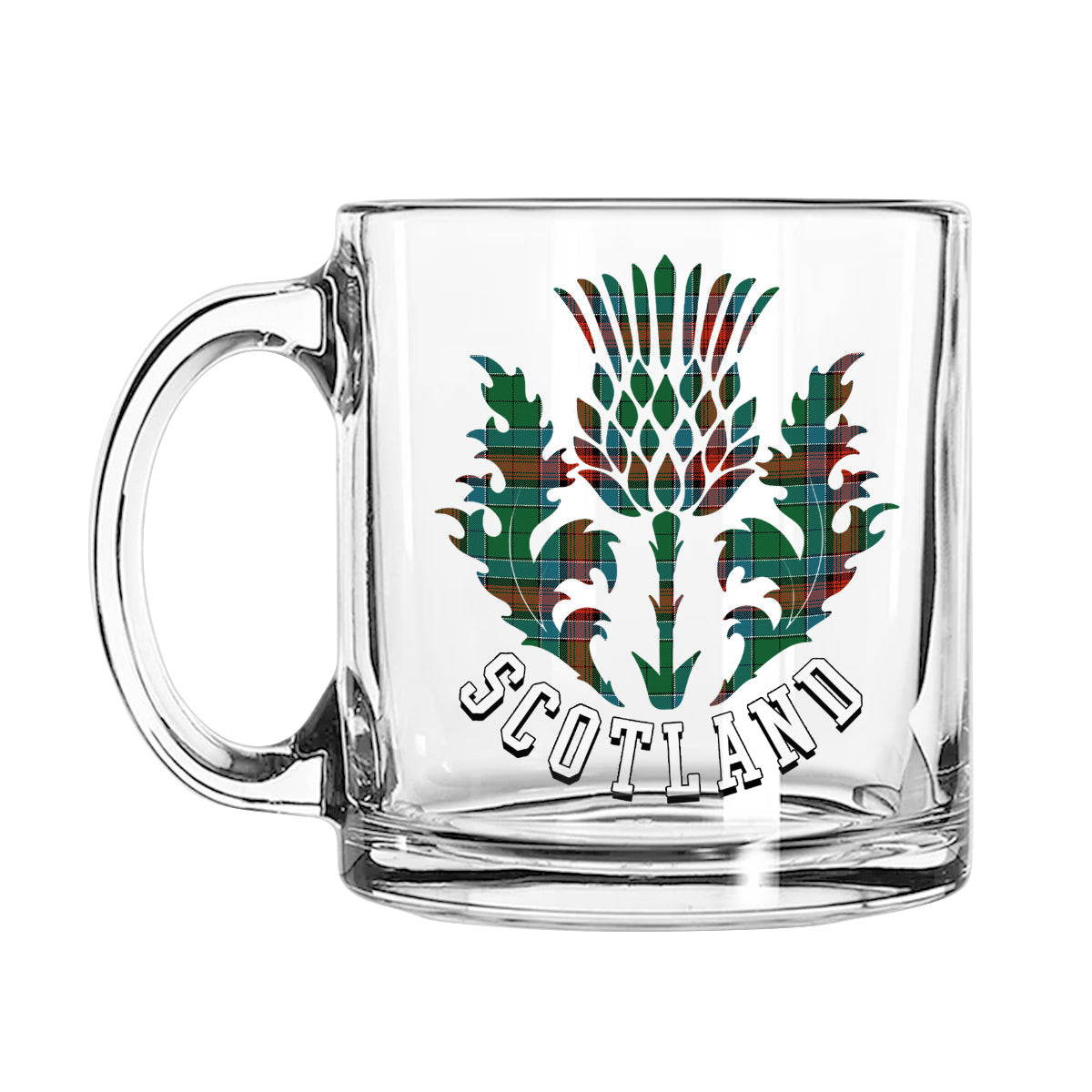 ScotsTee Shop Scottish Jardine Dress Ancient Scotland Thislte Tartan Glass Mug