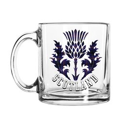 ScotsTee Shop Scottish MacIver of Strome Scotland Thislte Tartan Glass Mug