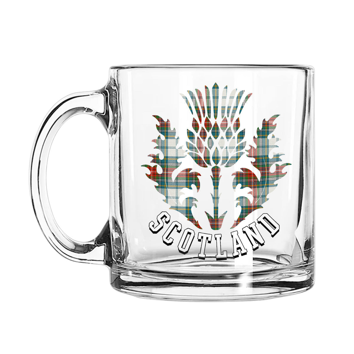 ScotsTee Shop Scottish MacBeth Dress Ancient Scotland Thislte Tartan Glass Mug