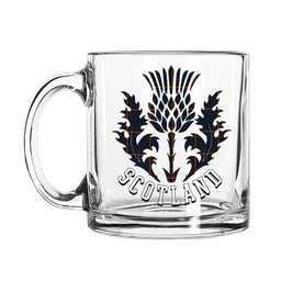 ScotsTee Shop Scottish MacLaine of Lochbuie Hunting Scotland Thislte Tartan Glass Mug