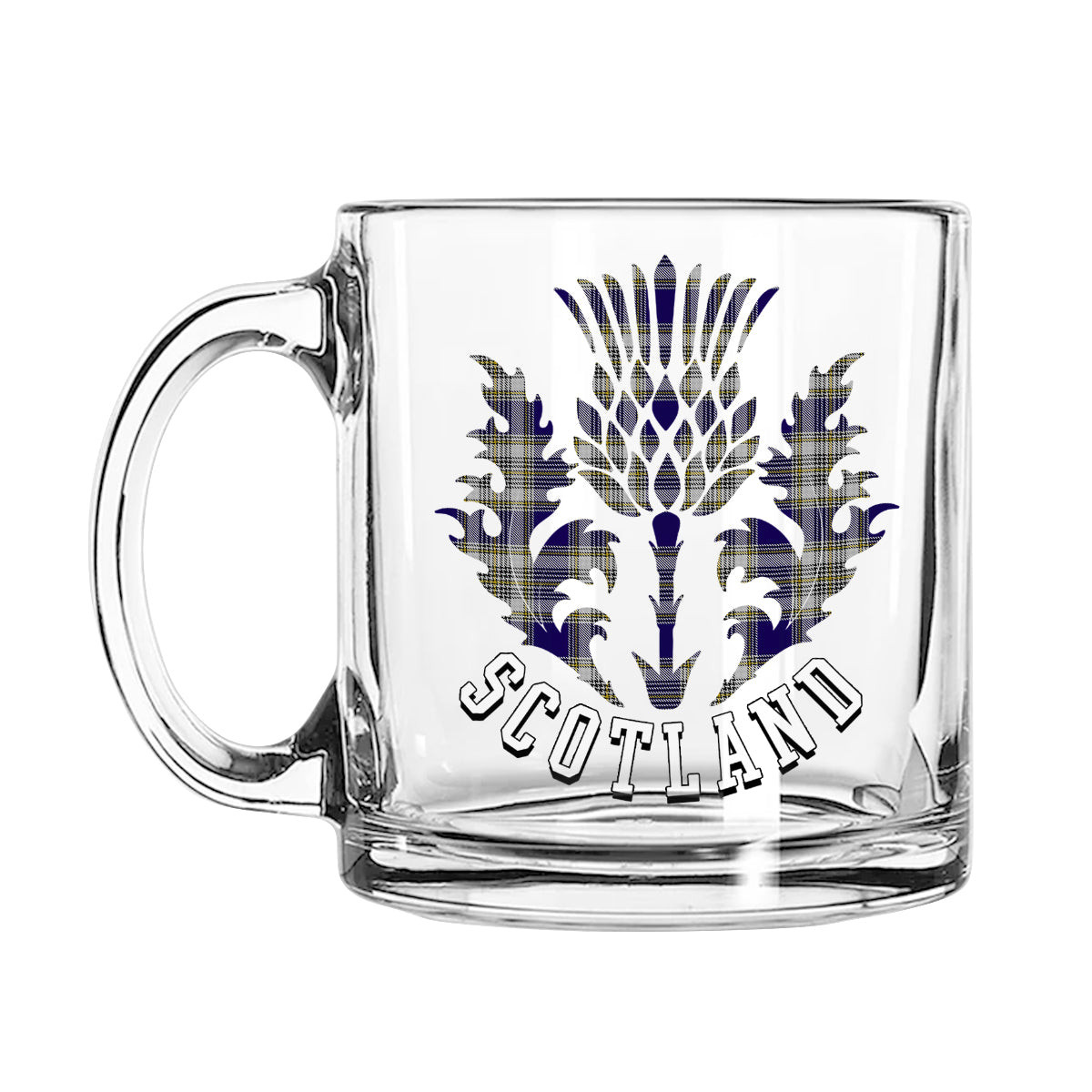 ScotsTee Shop Scottish Livingstone Dress Scotland Thislte Tartan Glass Mug