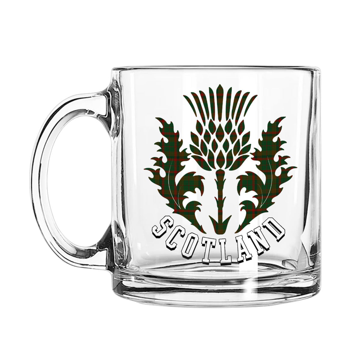 ScotsTee Shop Scottish Mcnaghten Hunting Scotland Thislte Tartan Glass Mug