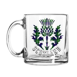 ScotsTee Shop Scottish McIntyre Hunting Modern Scotland Thislte Tartan Glass Mug