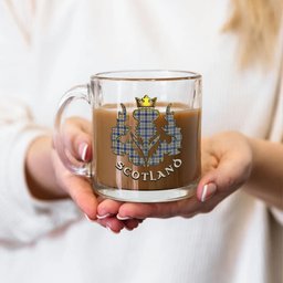 ScotsTee Shop Scottish Livingstone Dress Modern Scotland Thislte Tartan Glass Mug