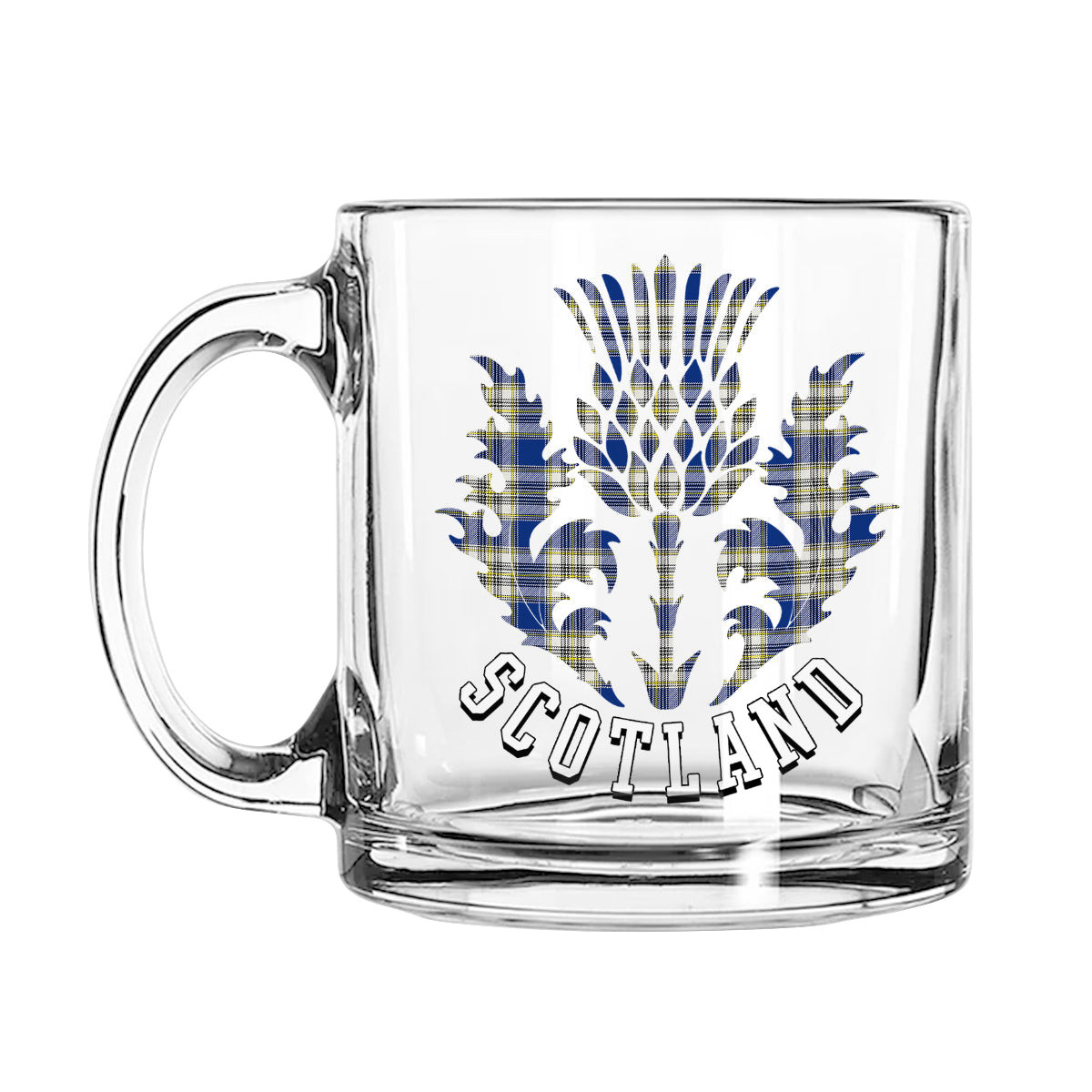 ScotsTee Shop Scottish Livingstone Dress Modern Scotland Thislte Tartan Glass Mug