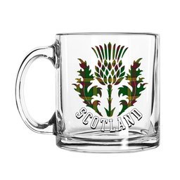 ScotsTee Shop Scottish MacMillan Anc Clans Originaux Scotland Thislte Tartan Glass Mug