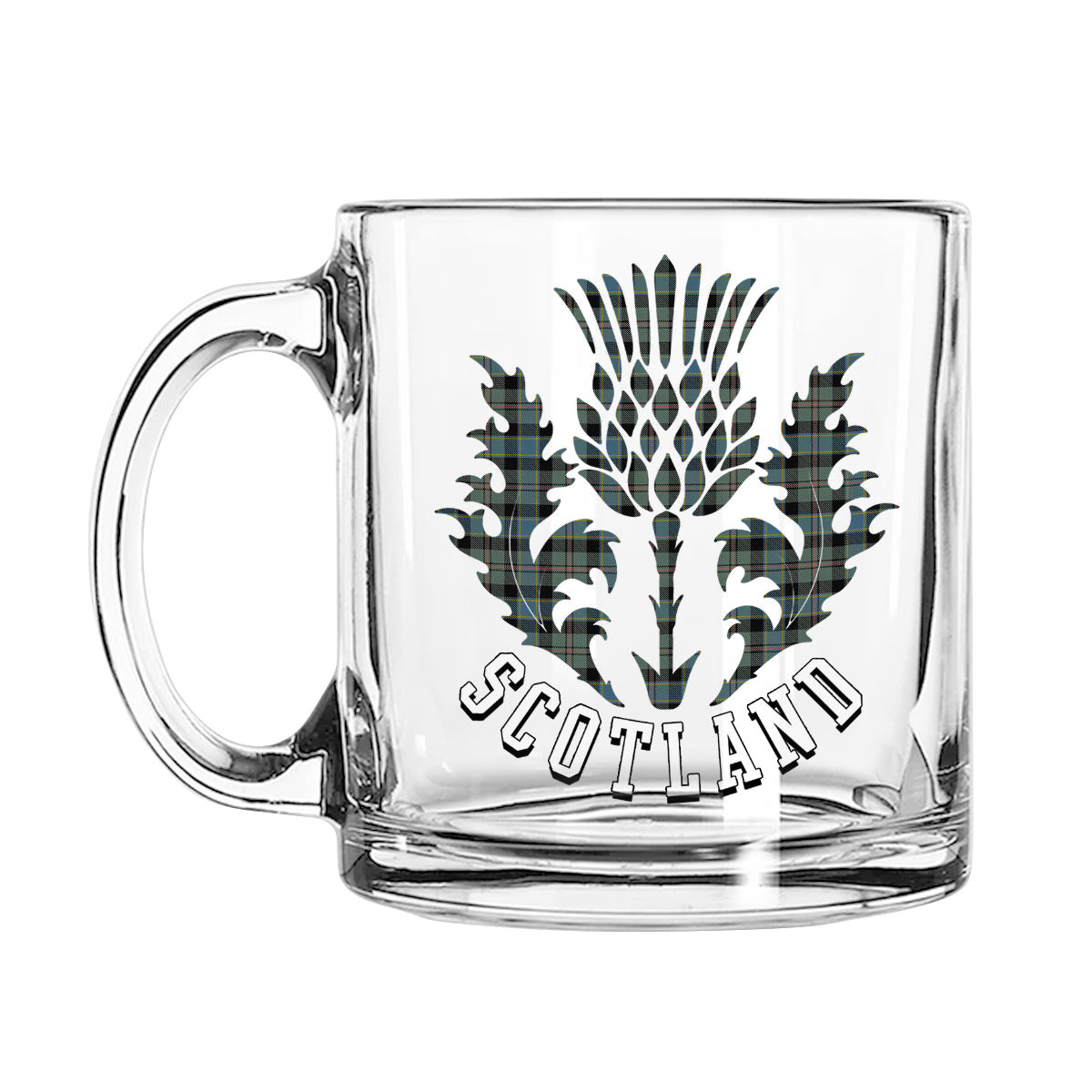 ScotsTee Shop Scottish Ogilvie of Inverarity – VS 1 Scotland Thislte Tartan Glass Mug