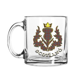 ScotsTee Shop Scottish Hannay Dress Scotland Thislte Tartan Glass Mug
