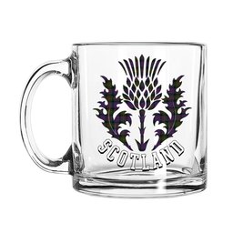 ScotsTee Shop Scottish McDonell of Glengarry Scotland Thislte Tartan Glass Mug