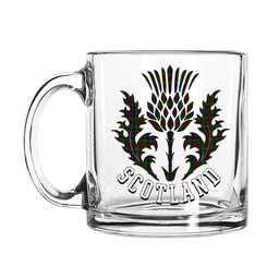 ScotsTee Shop Scottish McDuff Hunting Scotland Thislte Tartan Glass Mug