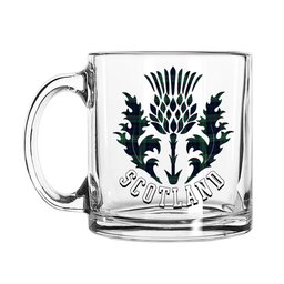 ScotsTee Shop Scottish McEwen Modern Scotland Thislte Tartan Glass Mug