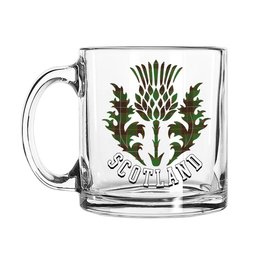 ScotsTee Shop Scottish MacFie Hunting Ancient Scotland Thislte Tartan Glass Mug