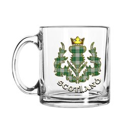 ScotsTee Shop Scottish Kelso Ancient Clan Scotland Thislte Tartan Glass Mug