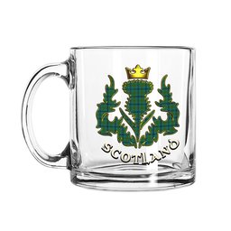 ScotsTee Shop Scottish Johnstone Originaux Ancient Clan Scotland Thislte Tartan Glass Mug