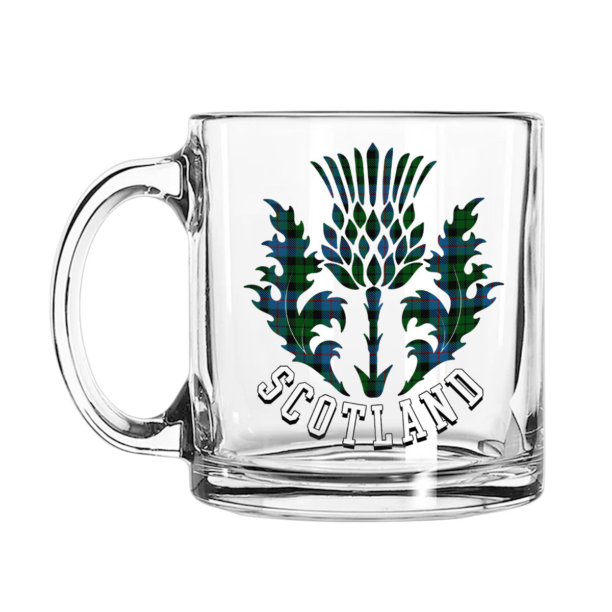 ScotsTee Shop Scottish Morrison Society Scotland Thislte Tartan Glass Mug