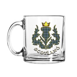ScotsTee Shop Scottish Oliphant Dress Scotland Thislte Tartan Glass Mug