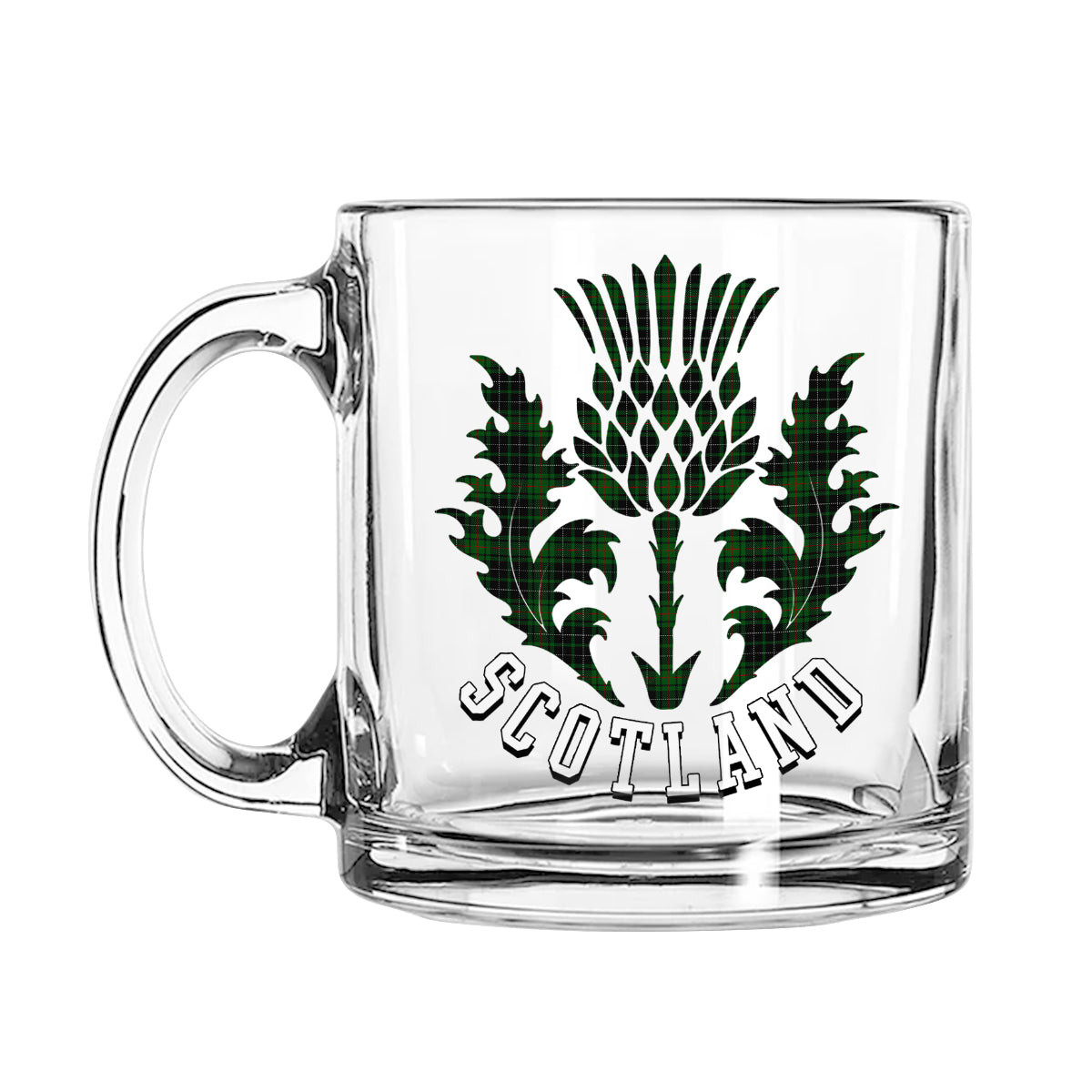 ScotsTee Shop Scottish McAulay Hunting Scotland Thislte Tartan Glass Mug