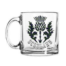 ScotsTee Shop Scottish McNeil of Colonsay Scotland Thislte Tartan Glass Mug