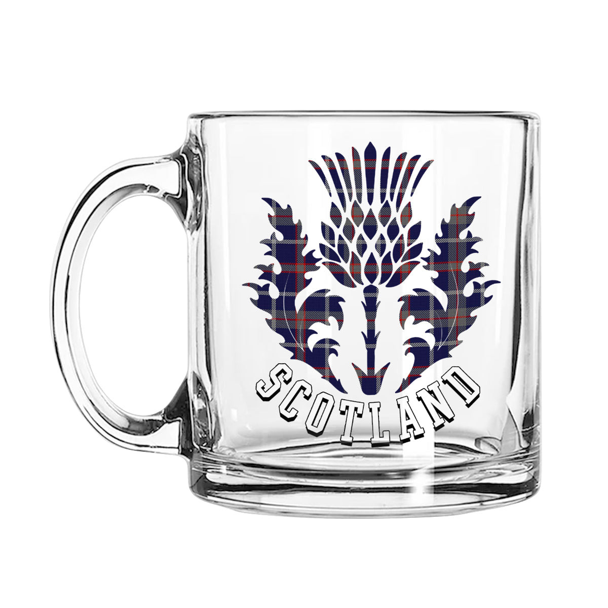 ScotsTee Shop Scottish Yamaha Marine Best In Class Scotland Thislte Tartan Glass Mug
