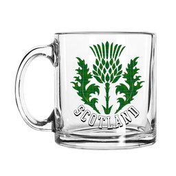ScotsTee Shop Scottish Wexford County SC Scotland Thislte Tartan Glass Mug