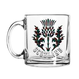 ScotsTee Shop Scottish MacDuff Hunting Modern Scotland Thislte Tartan Glass Mug