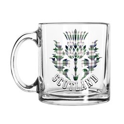 ScotsTee Shop Scottish McNachten Dress Modern Scotland Thislte Tartan Glass Mug