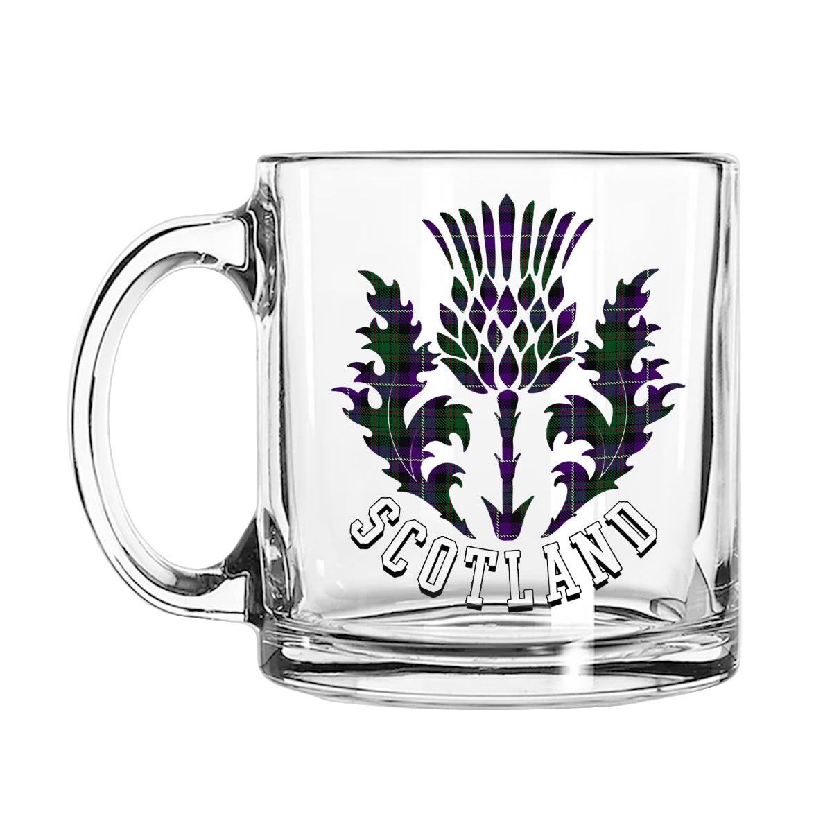 ScotsTee Shop Scottish MacRae Hunting 1 Scotland Thislte Tartan Glass Mug