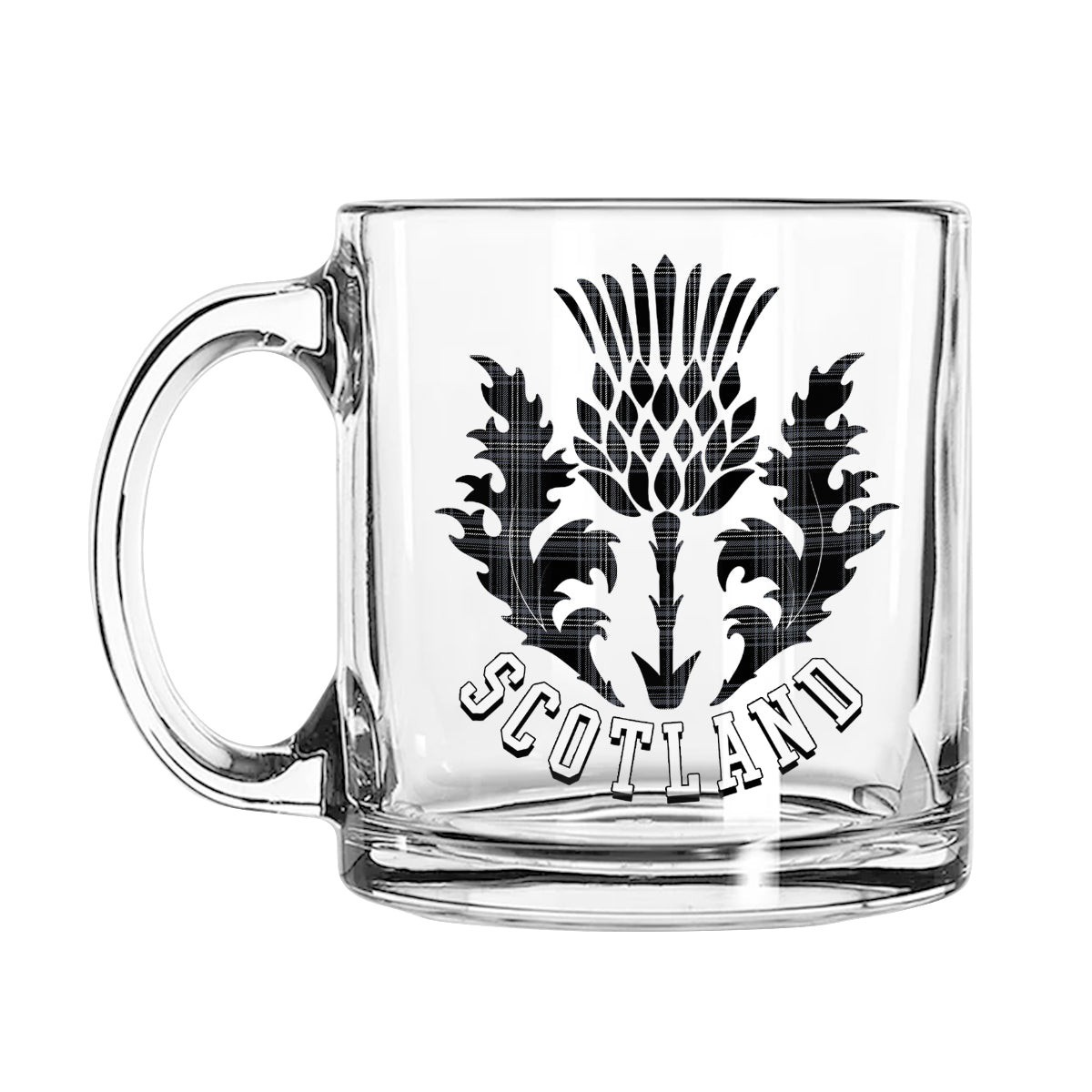 ScotsTee Shop Scottish Stewart Mourning Originaux Modern Clan Scotland Thislte Tartan Glass Mug