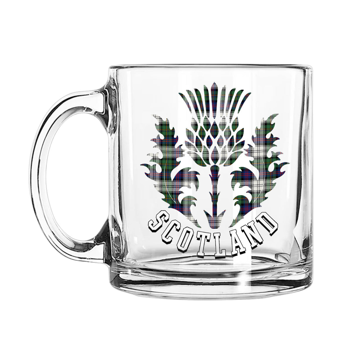 ScotsTee Shop Scottish MacCallum Dress Modern Scotland Thislte Tartan Glass Mug