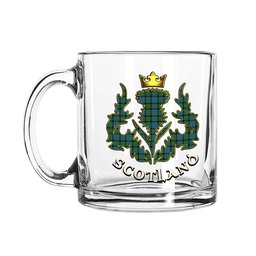 ScotsTee Shop Scottish MacPhail Hunting Ancient Scotland Thislte Tartan Glass Mug