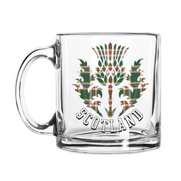 ScotsTee Shop Scottish Robertson Dress Ancient Scotland Thislte Tartan Glass Mug