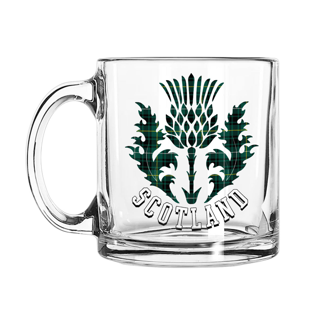ScotsTee Shop Scottish McIvor Hunting Modern Scotland Thislte Tartan Glass Mug