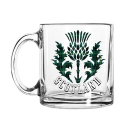 ScotsTee Shop Scottish McIvor Hunting Modern Scotland Thislte Tartan Glass Mug