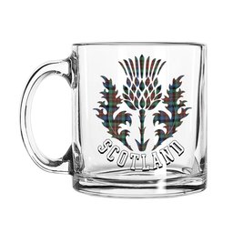 ScotsTee Shop Scottish MacDuff Hunting Ancient SC Scotland Thislte Tartan Glass Mug