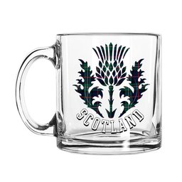 ScotsTee Shop Scottish MacPhail Hunting Modern Scotland Thislte Tartan Glass Mug
