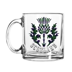 ScotsTee Shop Scottish Rose Hunting Scotland Thislte Tartan Glass Mug
