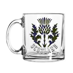 ScotsTee Shop Scottish MacMillan Hunting 2 Scotland Thislte Tartan Glass Mug