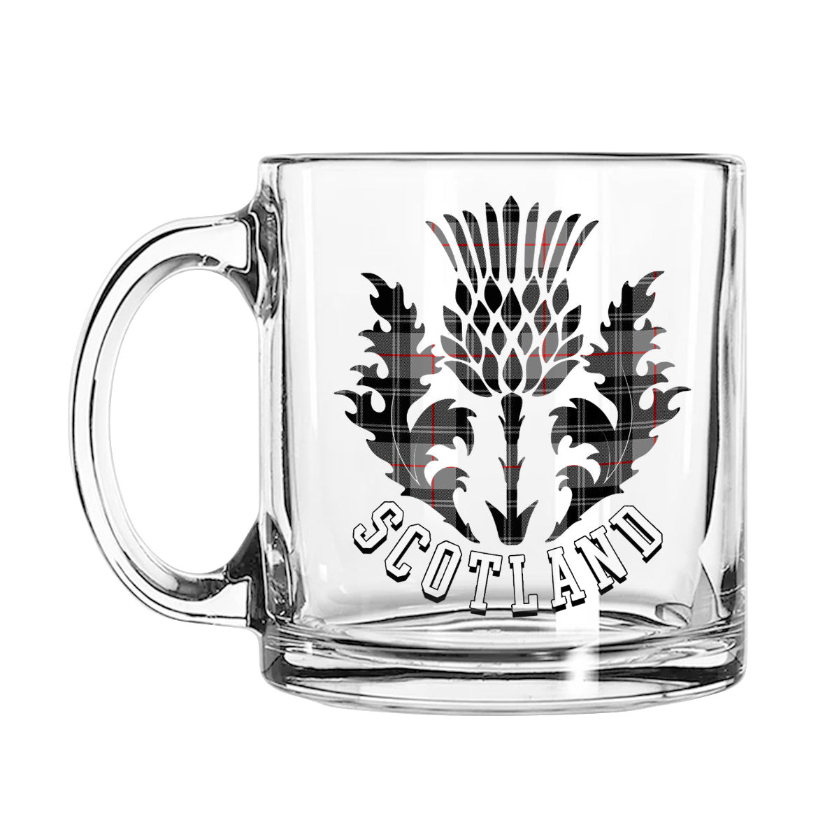 ScotsTee Shop Scottish Moffat Modern SC Scotland Thislte Tartan Glass Mug