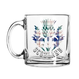 ScotsTee Shop Scottish Guthrie Dress Modern Scotland Thislte Tartan Glass Mug