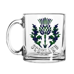 ScotsTee Shop Scottish Hamilton Hunting Scotland Thislte Tartan Glass Mug