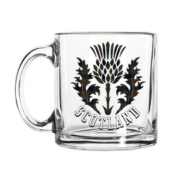 ScotsTee Shop Scottish Stewart Black 2 Scotland Thislte Tartan Glass Mug