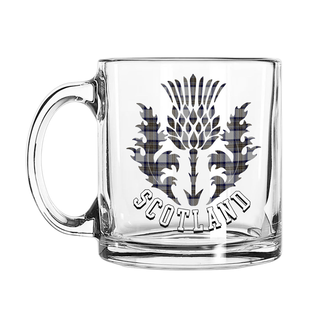 ScotsTee Shop Scottish Stewart Dress Blue Scotland Thislte Tartan Glass Mug